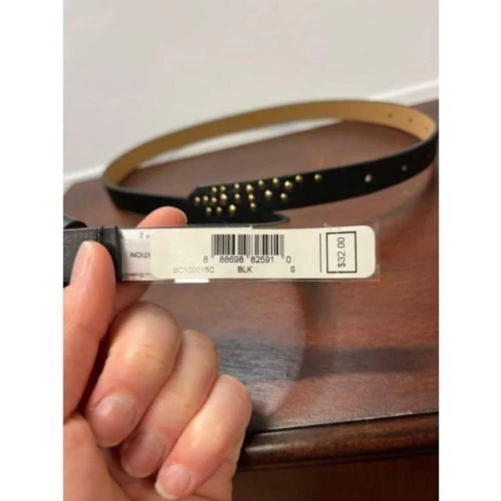 BCBGeneration small black belt with beads 38 inches‎ long